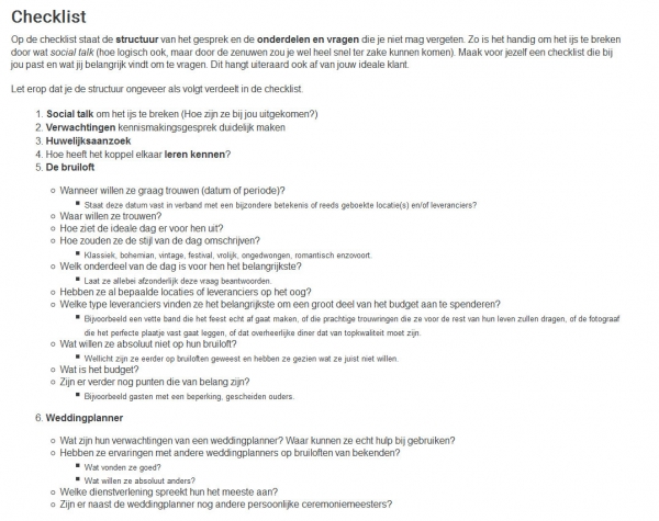 Volg gratis proefles weddingplanner
