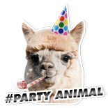 sticker party animal